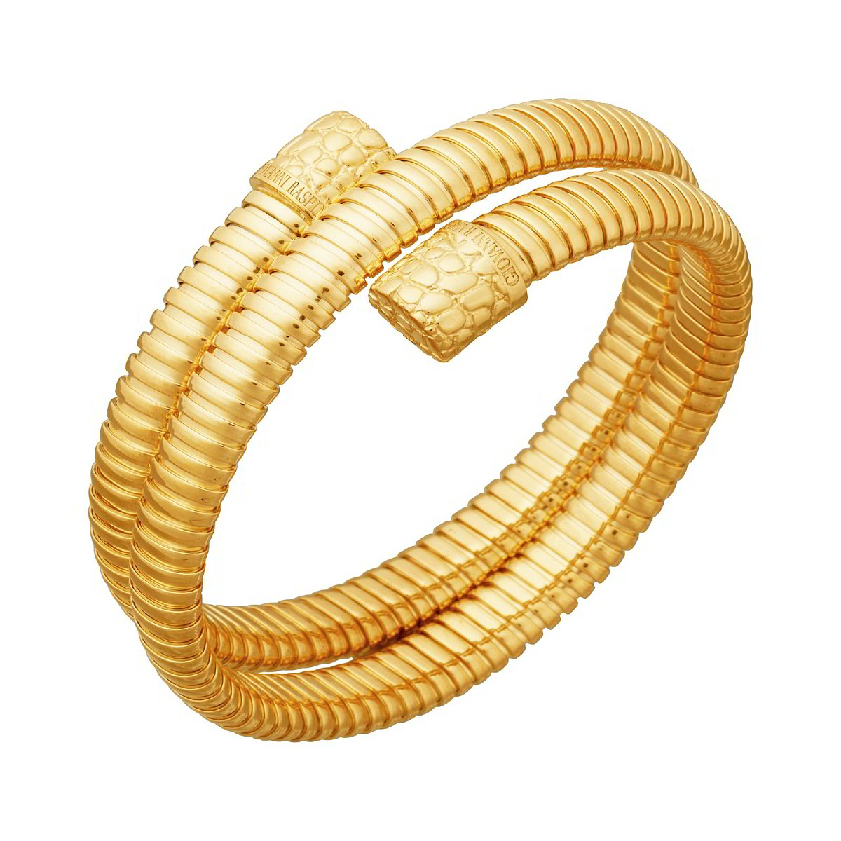 Bracciale tubogas croco doppio Giovanni Raspini 12332