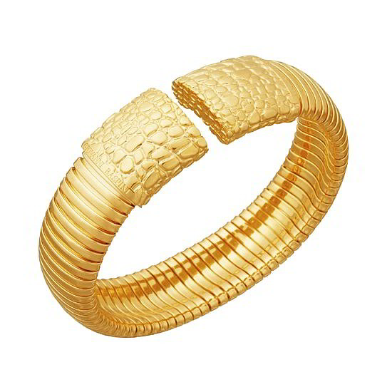 Bracciale tubogas croco maxi dorato Giovanni Raspini 12331