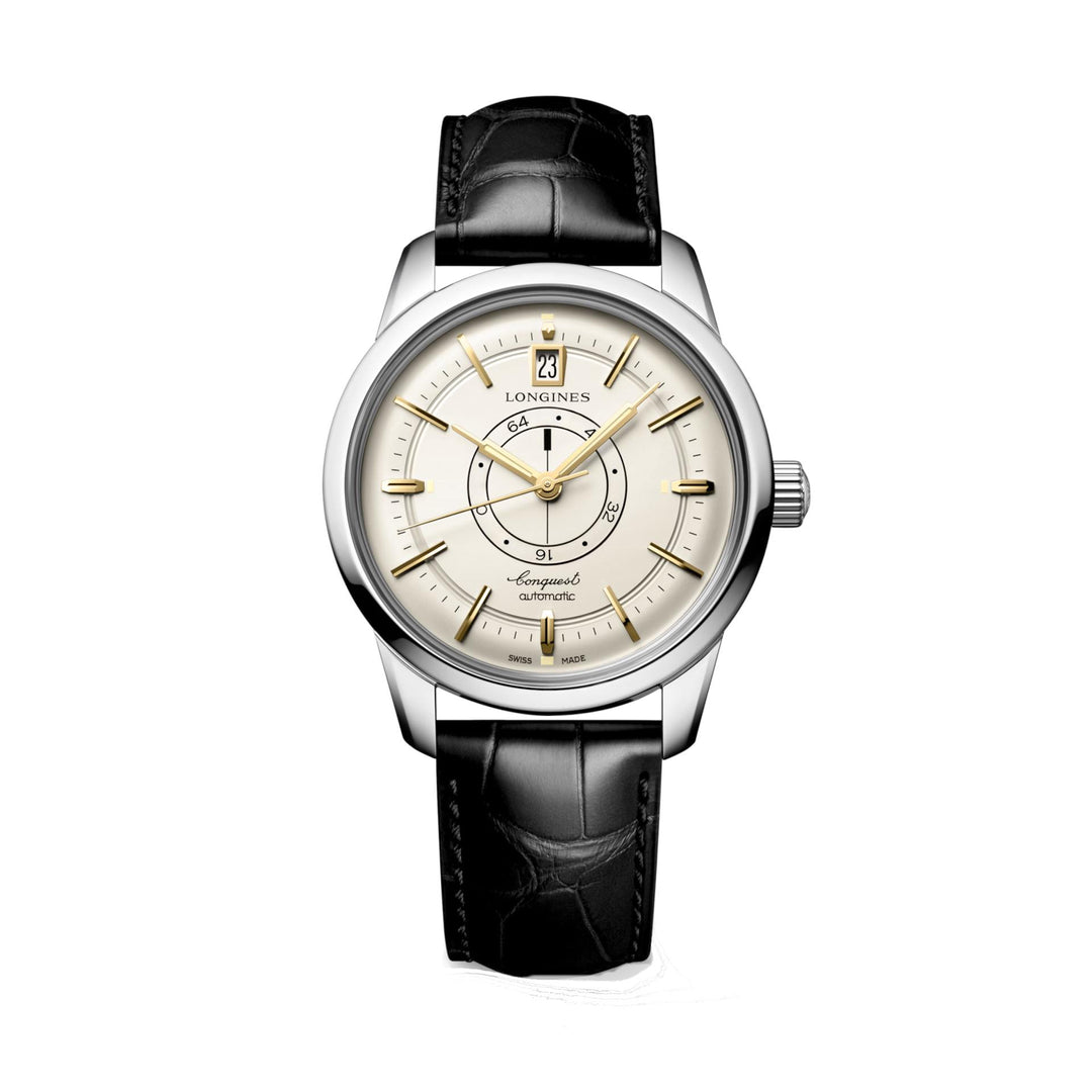 SELVA Orologio Da Uomo Al Quarzo – Cassa In Acciaio 39mm, Cinturino In Pelle, Quadrante Nero Con Numeri Arabi, Data, Impermeabile 5 Bar, Con Astuccio