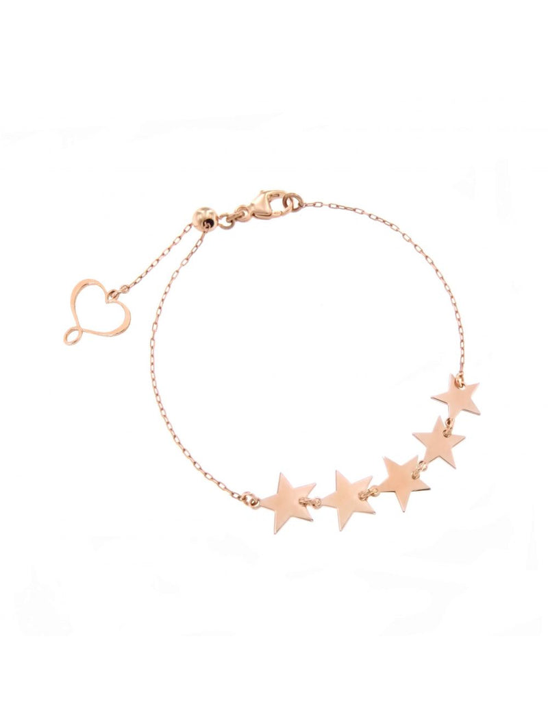 Bracciale catene con cinque stelle vicine Maman et sophie BR00308