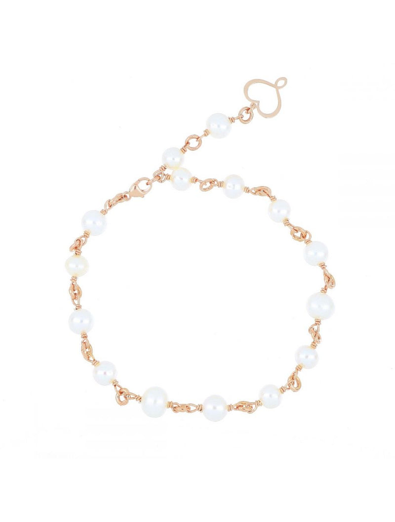 Bracciale rosario perle bianche Maman et sophie BRLABBC