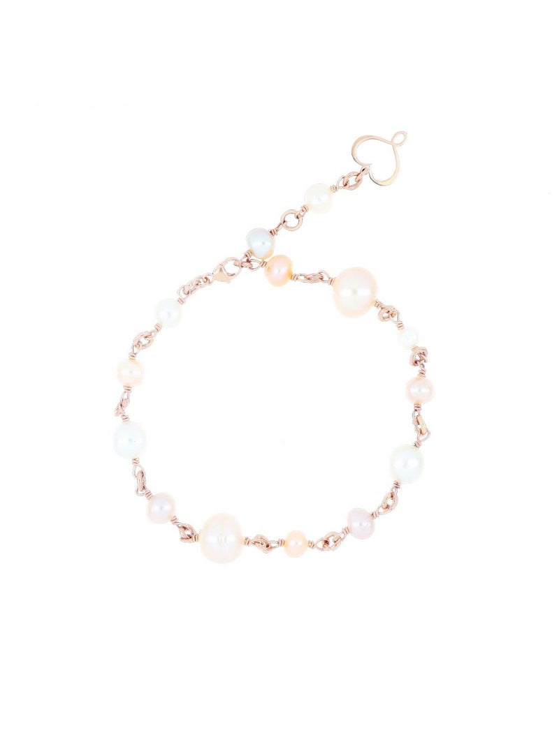 Bracciale rosario perle bianche e rosa  Maman et sophie BRLABBR