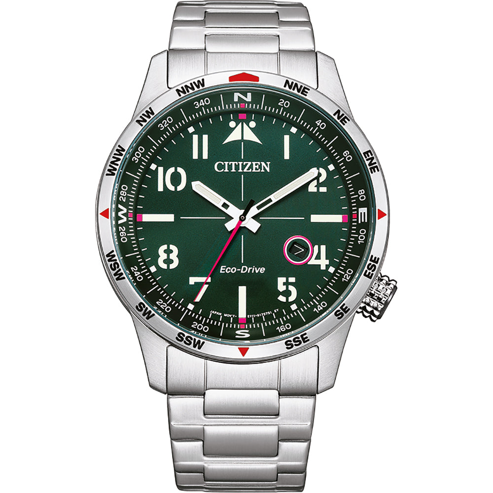 OROLOGIO A CARICA LUCE ECO DRIVE UOMO CITIZEN AVIATOR BM7551-84X